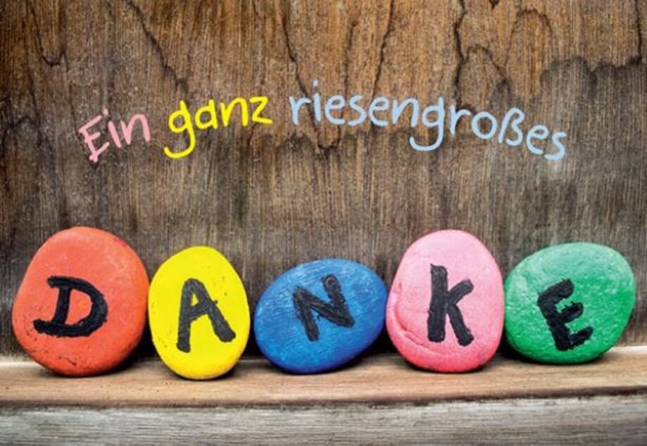 FairMail Grußkarte Danke mit Umschlag