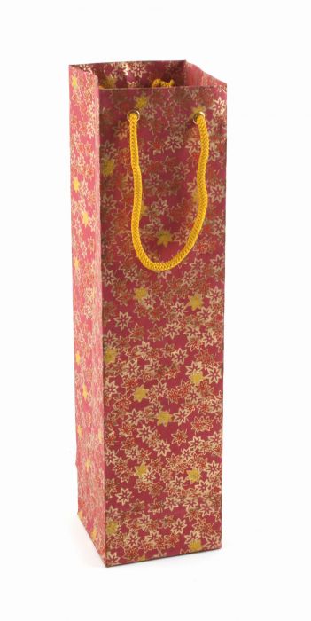 Wein Geschenktasche rot mit Sternchen
